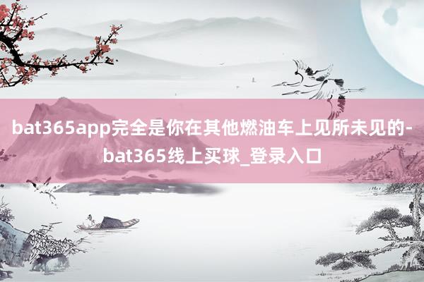 bat365app完全是你在其他燃油车上见所未见的-bat365线上买球_登录入口