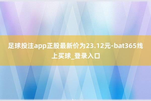足球投注app正股最新价为23.12元-bat365线上买球_登录入口