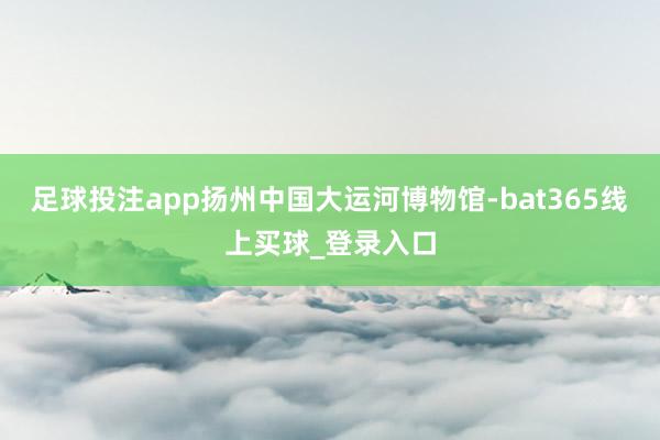 足球投注app扬州中国大运河博物馆-bat365线上买球_登录入口