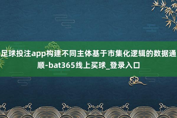 足球投注app构建不同主体基于市集化逻辑的数据通顺-bat365线上买球_登录入口